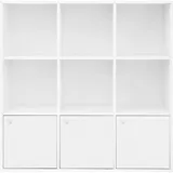 VASAGLE Regalschrank, LBC33WT weiß 97,5 x 29,0 x 97,5 cm