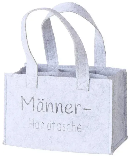 Flaschenträger Männerhandtasche hellgrau