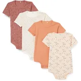 PIPPI Unisex Baby Body SS AO-printed (4-pack)" in Rosa | 50