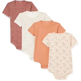 PIPPI Unisex Baby Body SS AO-printed (4-pack)" in Rosa | 50