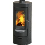 Plamen Tara Gusskaminofen, Raumluftunabhängig - 6 kW, Grau, Holz