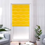K-HOME Doppelrollo Welle 60 x 200 cm gelb