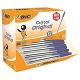 BIC Cristal Original medium Kugelschreiber blau/transparent, 100er-Pack (942910)