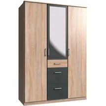WIMEX Kleiderschrank »Click«, mit Spiegel grau
