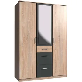 WIMEX Kleiderschrank »Click«, mit Spiegel grau