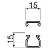 2x Hager Installationskanal PVC LF, 20 x 19 x 2.000 mm, verkehrsweiß