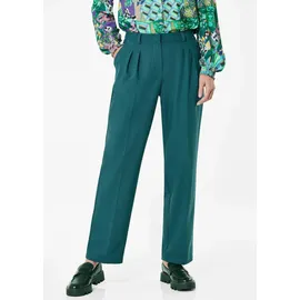 GOLDNER Elegante Stoffhose mit Bügelfalten Dunkelgrün 38