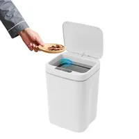 Mülleimer 16L Automatischer Sensor Abfalleimer Touchless Müllbehält Weiß 215x205x340mm - Weiß