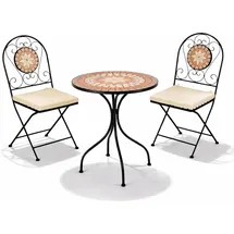 Mojawo 3tlg Mosaik Sitzgarnitur Bistromöbel Gartengarnitur Tisch Stühle Set