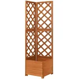 vidaXL Eck-Spalier mit Pflanzkasten 40x40x150cm Massivholz Tanne
