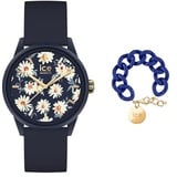 Ice solar Power - Twilight Daisy - Small - 3H + Jewellery - Chain Bracelet - Lazuli Blue - Gold