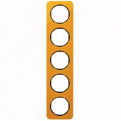 Abdeckrahmen R.1, 5-fach (orange transparent / schwarz glänzend)