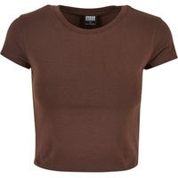 URBAN CLASSICS Cropped Tee in brown | Gr.: 5XL