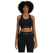 New Balance sleek medium support sports bra schwarz - L