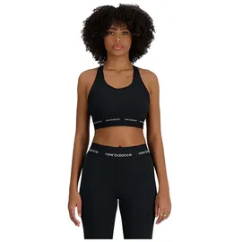 New Balance sleek medium support sports bra schwarz - L