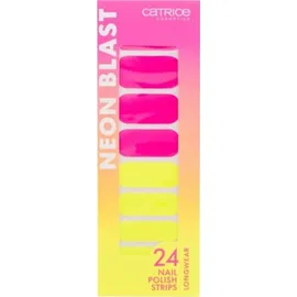 Catrice Cosmetics Catrice Neon Blast Nail Polish Strips, Pink, Gelb, Jubiläum, Nagelfolien. Vorbereitung: Naturnägel gründlich mit acetonfreiem Nagellackentferner...