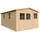 TIMBELA Gartenhaus 4,93 x 3,03 m Beige
