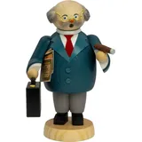 Seiffener Volkskunst Räuchermann Banker, 18 cm hoch, original Erzgebirge von Seiffener Volkskunst