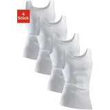 CLIPPER Unterhemd, 4 Stk. aus Feinripp Clipper weiß