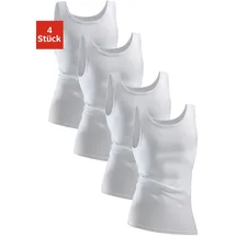 CLIPPER Unterhemd, 4 Stk. aus Feinripp Clipper weiß