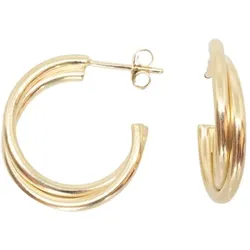 fejn Ohrringe Double Hoop nachhaltiger Echtschmuck Gold Damen 