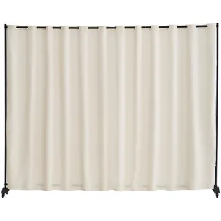Vevor Raumteiler Trennwand Paravent Stellwand Einzelpanel, Tragbarer Sichtschutz für Büro Schlafzimmer Esszimmer Arbeitszimmer Balkon, Raumtrenner Rollbar (308,5 x 45 x 245,5 cm), Beige