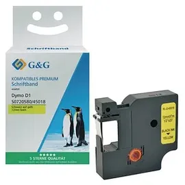 G&G Schriftband Kompatibel Dymo D1 45018 S0720580 12mm 7m
