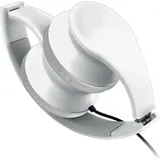 Forever Headset Weiß Head Set Kophörer Ohrhörer mit Kabel AUX Anschluss integriertem Mikrofon Rufannahme Taste