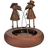 Hi Dekobrunnen mit zwei Raben