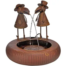 Hi Dekobrunnen mit zwei Raben
