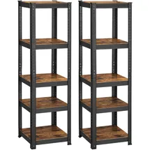 Songmics Lagerregal 5 Ablagen Stahl 37 x 37 x 150 cm schwarz