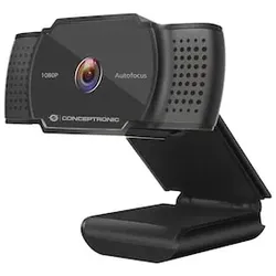CONCEPTRONIC AMDIS06B 2K 1080P FullHD Autofokus-Webcam mit Mikrofon