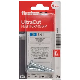 Fischer Deutschland Vertriebs GmbH fischer Betonschraube UltraCut FBS II 6 x 40/5 Panhead 2 Stück