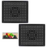 2 Stück Spülbeckeneinlage Gummi 31,4 x 26cm Spülbeckenmatte Sink Mat Spülmatte für Spülbecken Einlage Matte für Spülbecken Matte Spülbeckenschutz Spritzschutz Waschbecken Spülmatte Abtropfmatte