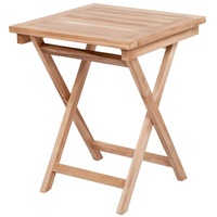 LEBENSwohnART Teak Klapptisch KURSI ca. L60cm Natural Esstisch Gartentisch Tisch Massivholz