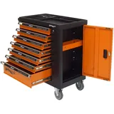 ENDERS Holmwerk® Werkstattwagen Profi leer 7 Schubladen, Seitentür, orange Montagewagen Werkzeugwagen