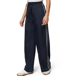 Stoffhose ZERO "zero Hose mit Seitenstreifen 32 Inch", Damen, Gr. 38, Normalgrößen, lila (hydrangea), Web, Obermaterial: 100% Polyester. Ärmelfutter: ohne Futter., glänzend, casual, figurumspielend lang, Hosen, Seitenstreifen