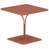 Kauf-Unique Gartentisch 80 x 80 x 75 cm Braun/Rot