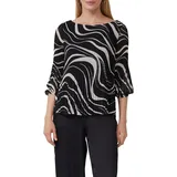 s.Oliver Plissierte Bluse mit All-Over-Print - 42