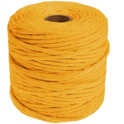 DéVa Makramee Band 5mm x 100 m Länge Makramee Garn aus 100% Baumwolle gelb Nähgarn gelb