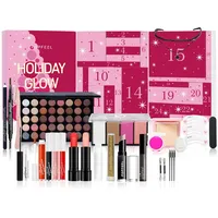 Adventskalender 2024 Frauen,24pcs Christmas Makeup Box, Adventskalender 2024 Beauty,Anticipation of Christmas with 24 Beauty Moments,Make up Adventskalender 2024,Gift Set with Full Makeup Pieces