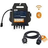 APsystems EZ1-M 800 Watt Mikrowechselrichter - WLAN, Bluetooth - zusätzliches Schuko-Anschlusskabel 15m