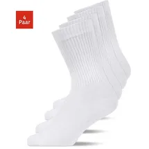 SNOCKS Tennissocken 4er Pack Weiß 47-50