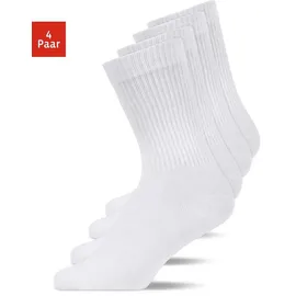 SNOCKS Tennissocken 4er Pack Weiß 47-50