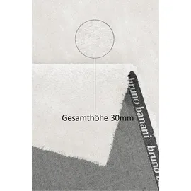 Bruno Banani Teppich BRUNO BANANI "Dana Teppich, besonders weich und kuschelig, Kundenliebling" Gr. 6, weiß, B:200cm H:30mm L:300cm, Kunstfaser, Teppiche, Teppich, uni, Mikrofaser Teppiche, Wohnzimmer, Schlafzimmer, Esszimmer, Topseller