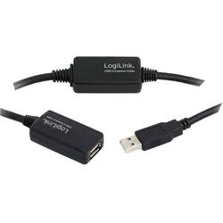LogiLink Verlängerungskabel USB 2.0, Schwarz, 20 m