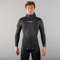 Neoprenjacke Freediving Herren Neopren 5 mm - SPF 900 schwarz, rot|schwarz, M
