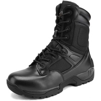 NORTIV8 Herren Militär Einsatzstiefel Security Tactical Boot Zipper Stiefel Kampfstiefel Springerstiefel Schuhe RESPONSE,schwarz,41EU - 41 EU