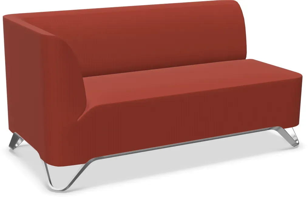 Profim Softbox 2R Sofa 2-Sitzer, Armlehne rechts, Kufengestell frei konfigurierbar