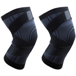 Rötting Design Kniebandage 2 Kniebandagen Sportbandage Knieschoner Kniestütze Farbe schwarz M